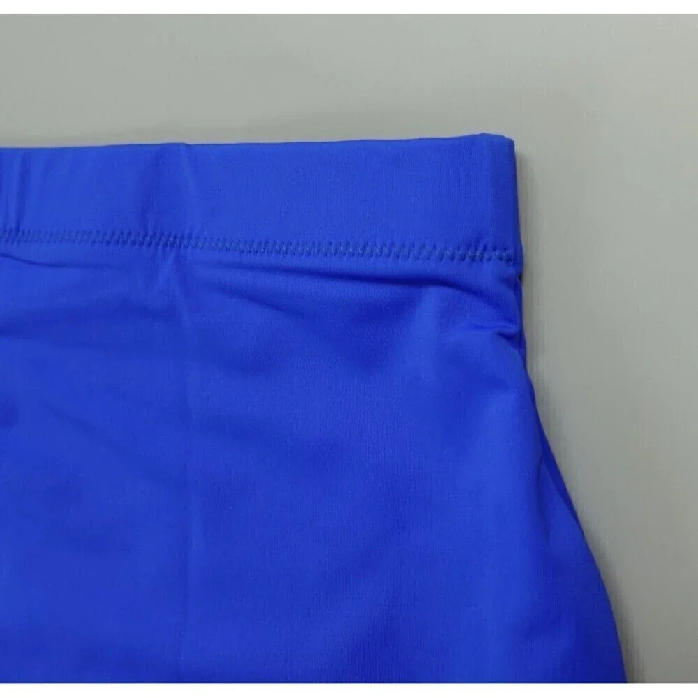 Skims Swim Sporty Mini‎ Skirt Womens 3X Cobalt Front Zipper